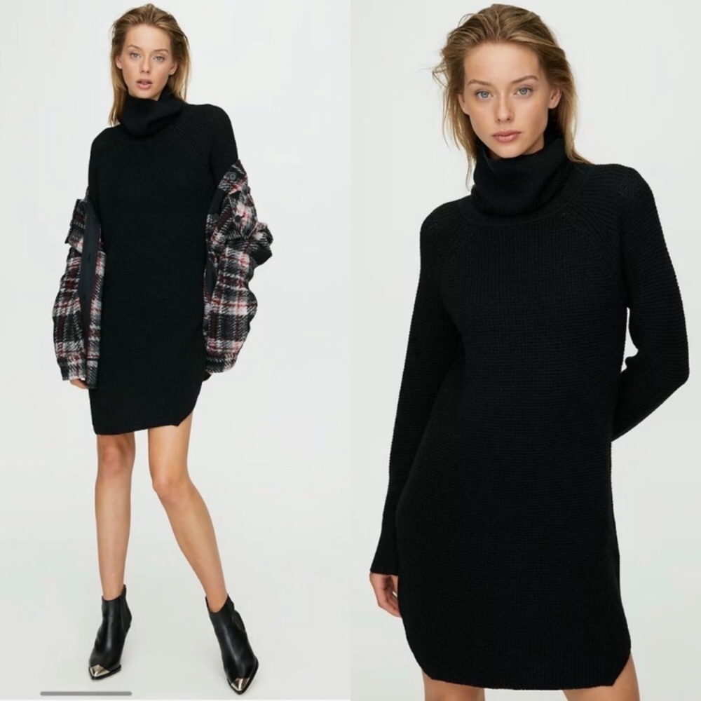 Aritzia Wilfred Free Bianca Merino Wool Knit Sweater Dress, size M